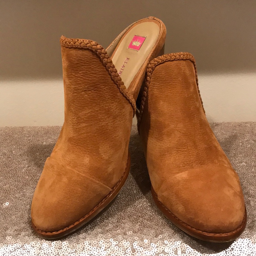 Elaine Turner suede clogs size 8 - beautiful color